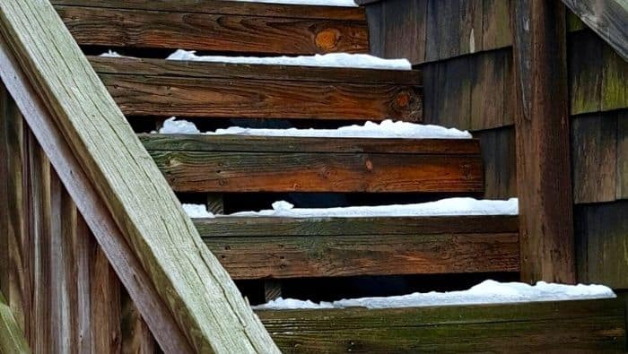 Slippery Exterior Wooden Steps & How to Deal With Them