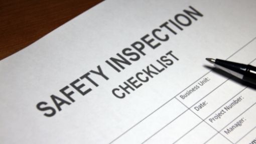 A safety inspection checklist used as a decorative image.